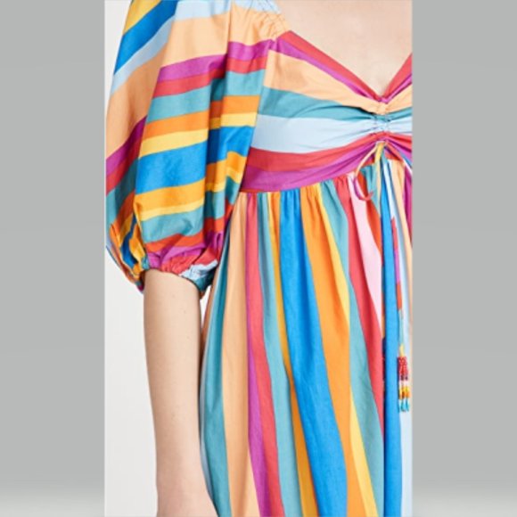 🎉HP🎉 Farm Rio Striped Scarf Maxi Dress Size M - Picture 9 of 14